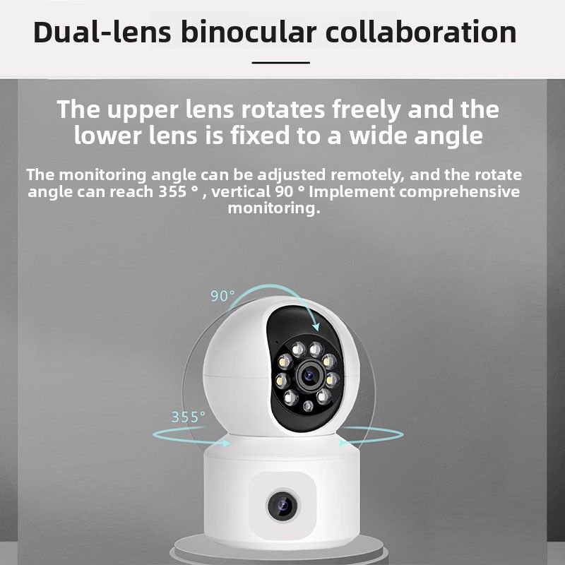 Neu eingetroffen: Drahtlose WLAN-Verbindung, Pistolenkugel-Verbindung, Objektiv, Dual-Screen-Heim-Diebstahlschutz-Fernbedienung, HD-Kamera_voghion.com