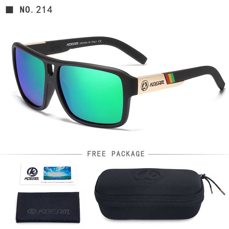 New Arrivals KDEAM New Mirror Sunglasses Men Sports Eyewear Women Polarized Big Size Sun Glasses UV4 Protection With Hard Case_voghion.com