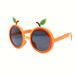 Hawaii stílusú érdekes narancssárga alakú szemüveg, alkalmas strandstílusra, színes, születésnapi partira való szemüvegre_voghion.com