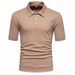 Schnelltrocknendes Sommer-Poloshirt für Herren in Übergröße, lässig, atmungsaktiv, doppelseitig, kurzärmelig, einfarbig_voghion.com