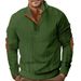 "Maglione da uomo in jacquard 3D – Collo alto con mezza zip (leggero, design strutturato)"_voghion.com