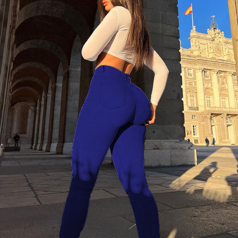  Women's jeans, butt lift, ins style stretch denim, beauty pants, pencil pants, tight trousers, large size_voghion.com