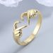 Carlisle Romantic Double Hand Geometric Palm Heart Gesture Couple Fashion Ring_voghion.com