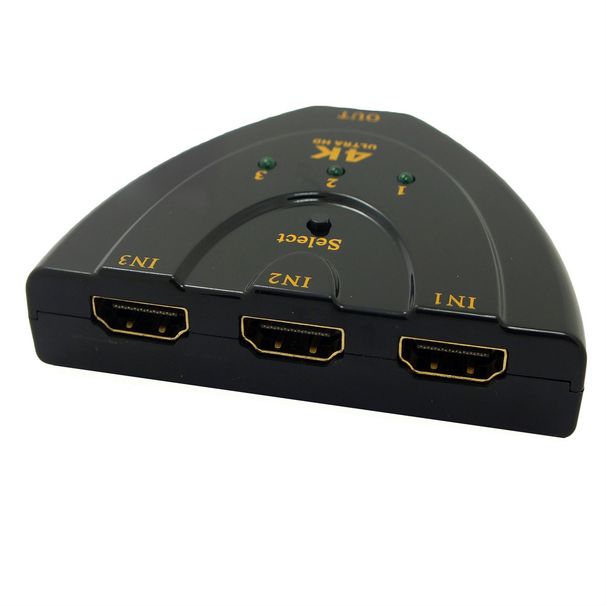 Mini 3-pordiline HDMI-lüliti 4K*2K 3D, lüliti HDMI splitter 3 ühes väljundis pordijaotur 1.4b 4K DVD HDTV jaoks Xbox PS3 PS4 1080P_voghion.com