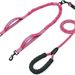 Guinzaglio retrattile elastico anti-groviglio per cani Pet Dual One-to-Two Double-Headed 2 Leashes, fosforescente_voghion.com