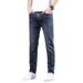 Netwerk 2023 Zomer Dunne denim jeans slim fit en veelzijdig voor heren, kleine rechte pijp elastische oversized broek_voghion.com