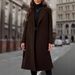 Eleganter, zweireihiger Trenchcoat – Langer Damenmantel aus Wollmischung mit Gürtel, schmal geschnittener Mantel für Herbst/Winter_voghion.com