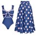 Costume da bagno bikini da spiaggia a due pezzi europeo e americano 2025 da donna, con protezione solare, sottile, con cintura._voghion.com