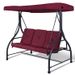 3 Seats Outdoor Swing Hammock With Adjustable Tilt Canopy_voghion.com