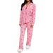 Women's Christmas Print Blazer & Pants Set – Festive Holiday Outfit, Casual Long-Sleeve Trousers Ensemble (S-XXL, Pinkish)_voghion.com