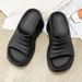 High Version 2024 New Thick-Soled Height-Increasing Cotton Candy Slide Sandals Axi Brother Same Style Casual Beach_voghion.com