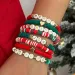 Salircon 8-teiliges Y2K-Weihnachtsarmband aus Polymer-Tonperlen, verstellbar, elastisch, stapelbar, Schmuckgeschenk_voghion.com