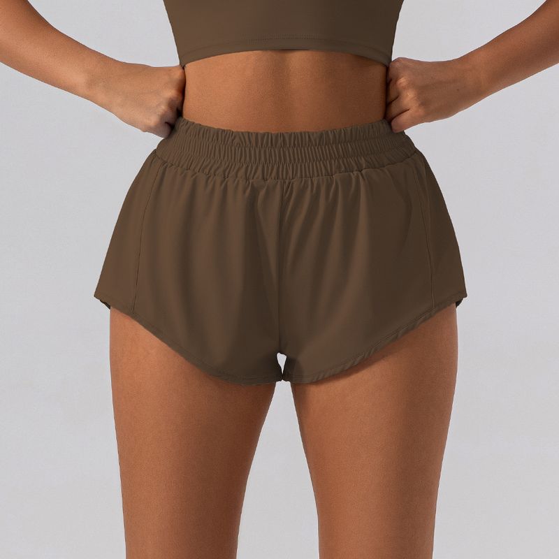Spring And Summer High Waist Yoga Shorts Women's Fitness Clothes Loose Running Wear Outdoor Sports Fitness Shorts Three Quarter Pants_voghion.com