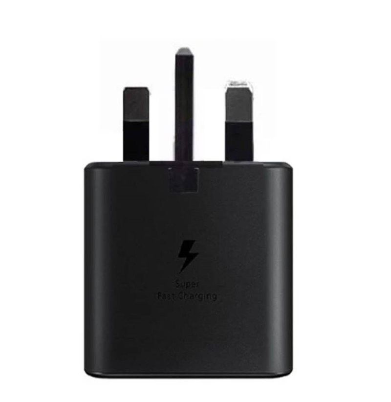 25W Super Fast Charging USB-C Mobile Phone Mains Plug/Wall Charger-Black_voghion.com