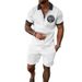 Polo da uomo 3D con stampa a catena | Completo a maniche corte slim fit_voghion.com