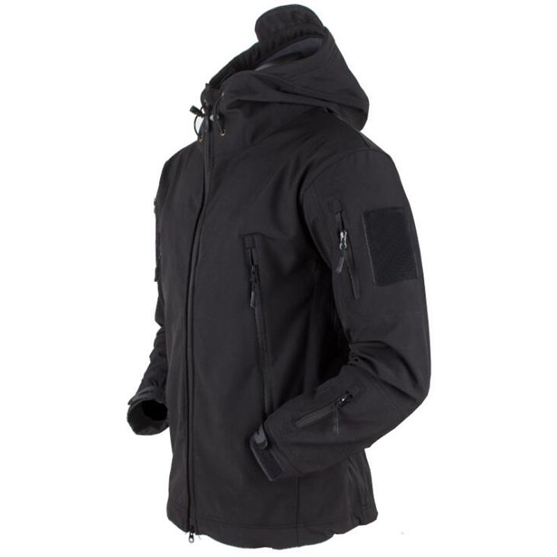 Tactical Jacket Men Outwear Soft Shell Jackets Techwear Windproof Waterproof Breathable Fleece Thermal Hiking Hunt Hooded Coats_voghion.com