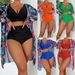 Women's Clothing Fashion Sexy Special Fabric Multi Color High End Bikini Three Piece Swimsuit_voghion.com