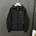 Embroidery Bear Hooded Jacket - Thick Cotton Down Coat For Men, Warm Winter & Autumn Outerwear With Detachable Hood_voghion.com