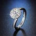 Round bag twisted small bud micro simulation one carat women's with inlaid first flower diamond ring_voghion.com
