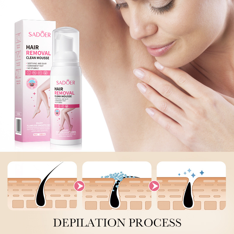 SADOER Soft Silk Slippery Mus Mild and Non irritating Underarm Hair Removal Cream_voghion.com