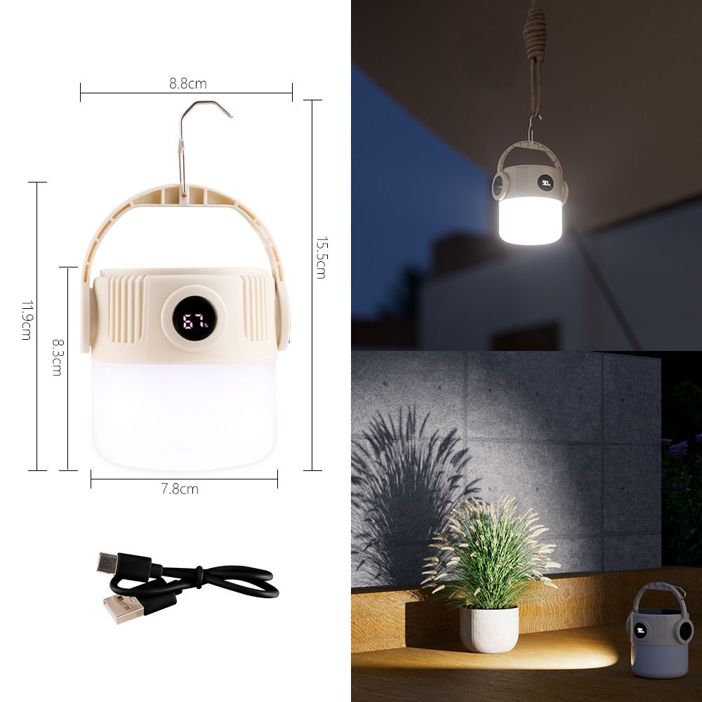 Solar-Campinglaterne – ultrahelle wiederaufladbare LED-Zeltleuchte mit COB+XTE-Beleuchtung, wasserdichte Außenlampe zum Wandern, Picknicken_voghion.com