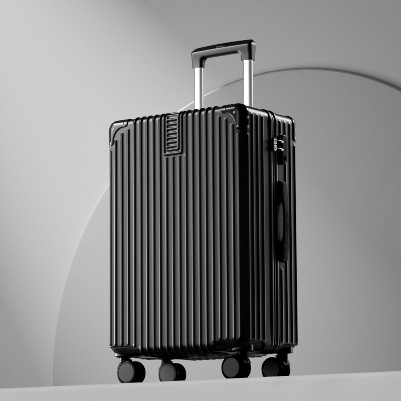 Vintage Style Checkered Luggage With 360° Spinner Wheels - ABS+PC Hard Shell Suitcase With USB Port & Phone Holder (20/22/24/26/28 Inch)_voghion.com