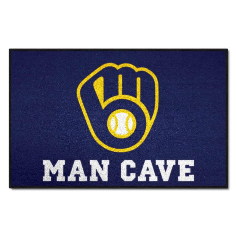  - Milwaukee Brewers Man Cave Starter Rug 19"x30"_voghion.com