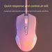 Pink Wired Gaming Mouse Men Women, High-Quality Cute Design For Laptop Desktop Computers, Office And Home Use_voghion.com