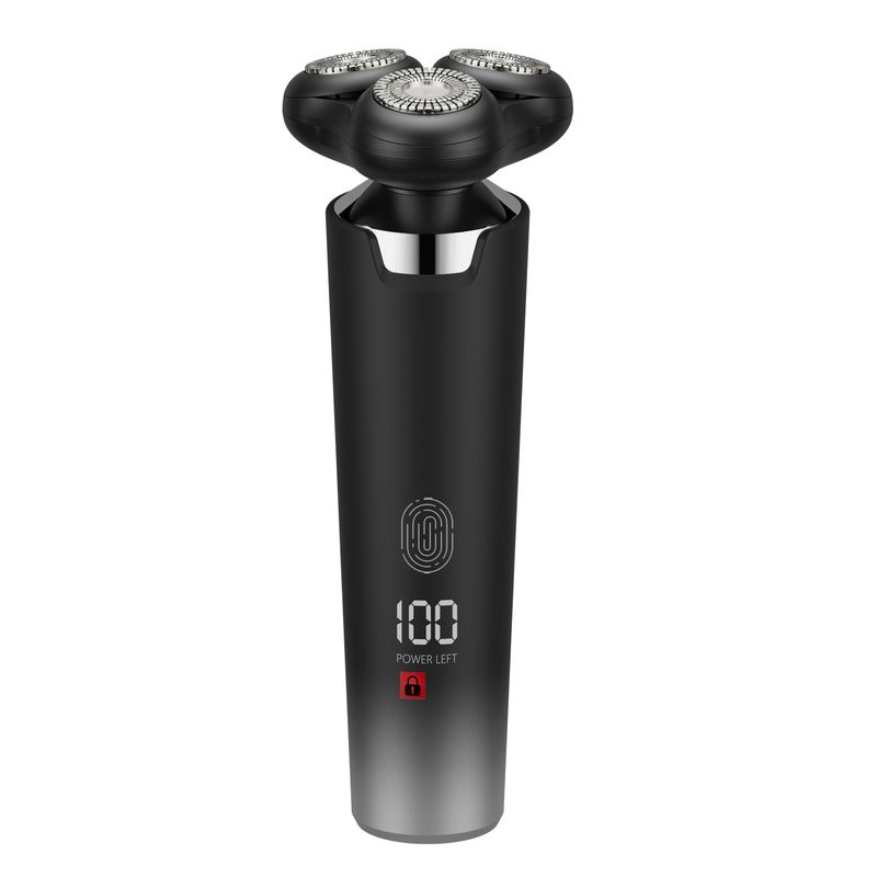 Multi-Function Electric Shaver For Men – 3D Floating Heads, 2H Runtime, Type-C Fast Charge, Waterproof & LED Display (Gunmetal/Gradient Gray/White)_voghion.com