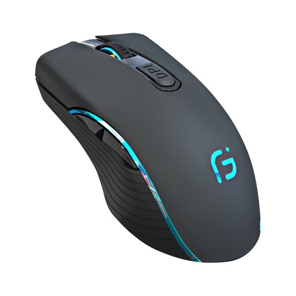 Mouse recarregável sem fio silencioso com LED colorido para escritório doméstico mouse óptico para jogos_voghion.com