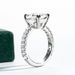 DEZO Tutti gli anelli di fidanzamento Moissanite per donna in argento sterling massiccio taglio radiante 4 carati VVS1 colore D certificato GRA_voghion.com