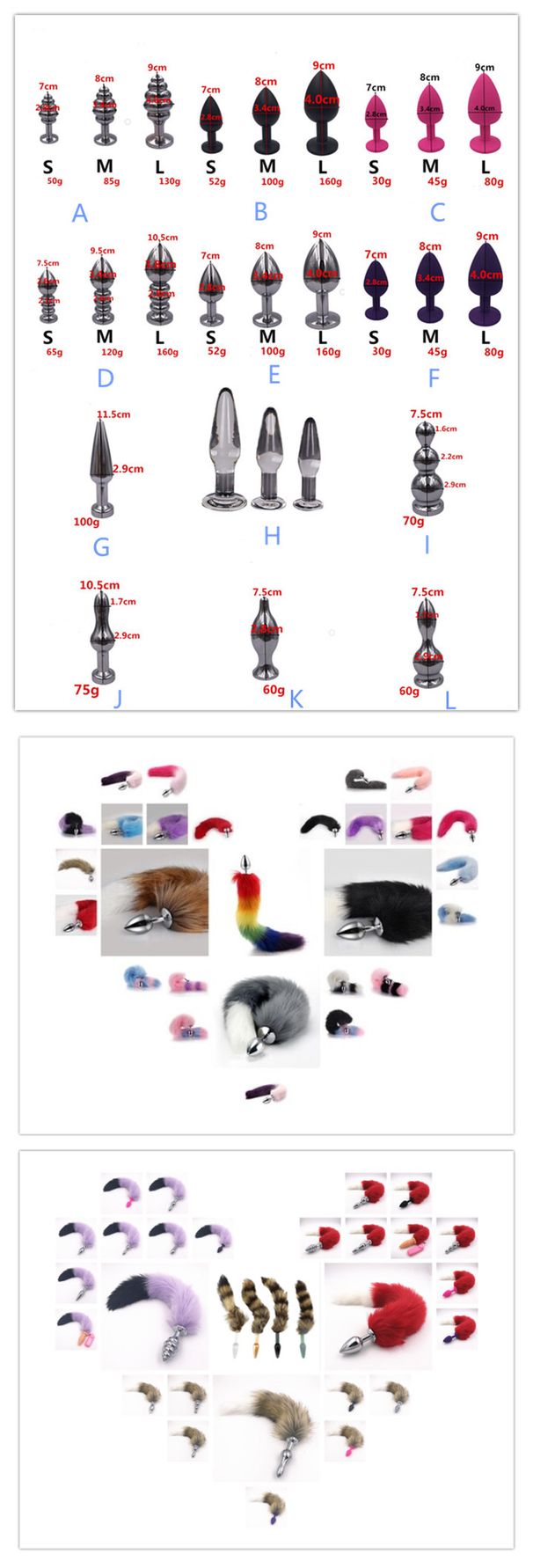 Bridal Fantasy Plug Set: Fuchsschwanz-Buttplug + passendes Halsband (Hochzeitsnachtsgeschenk)_voghion.com