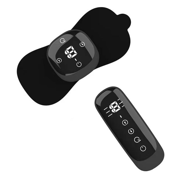 Intelligens EMS pulzáló nyak-váll elektromos masszírozó mini tapasz forró borogatás intelligens távirányító nyaki relief egészségügyi ellátás_voghion.com