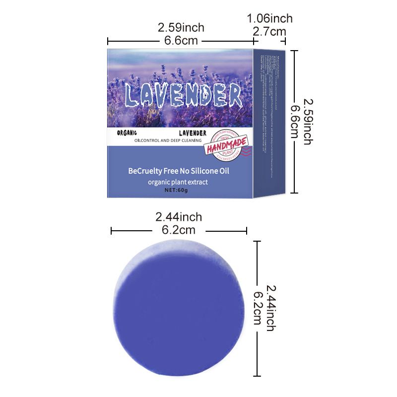 Lavendel-Anti-Stripping-Shampoo für Tiefenreinigung, Ölkontrolle, Schuppenentfernung und Kopfhautpflege. Handgemachte Seife_voghion.com