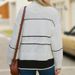 Women's Clothing Autumn And Winter New Striped Color Matching Sweater Women's Button Half Turtleneck Long Sleeve Knitted Pullover Women's Clothing_voghion.com
