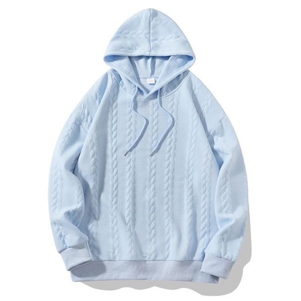 Felpa con cappuccio casual da uomo – Pullover slim fit con dettagli a righe (beige/azzurro/nero/arancione, taglie dalla S alla XXL)_voghion.com