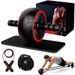 Kit di combinazione di ruote addominali antiscivolo con ruota singola AB Tire Skin, rullo per muscoli addominali, kit per fitness a casa_voghion.com