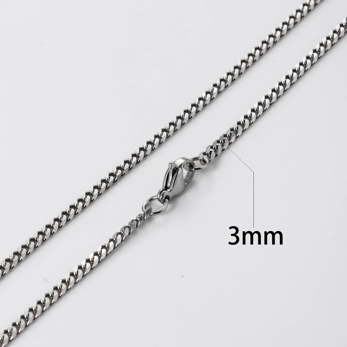 Collana in acciaio al titanio placcata oro sottovuoto, con sei lati in acciaio inossidabile lucido, alla moda, per uomo, stile hip-hop_voghion.com