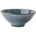 Sydney Blue Ceramic Bowl - 8 Inch Ramen Noodle Bowl With Ribbed Design (Retro Style Large Soup Bowl For Home & Restaurant Use)_voghion.com