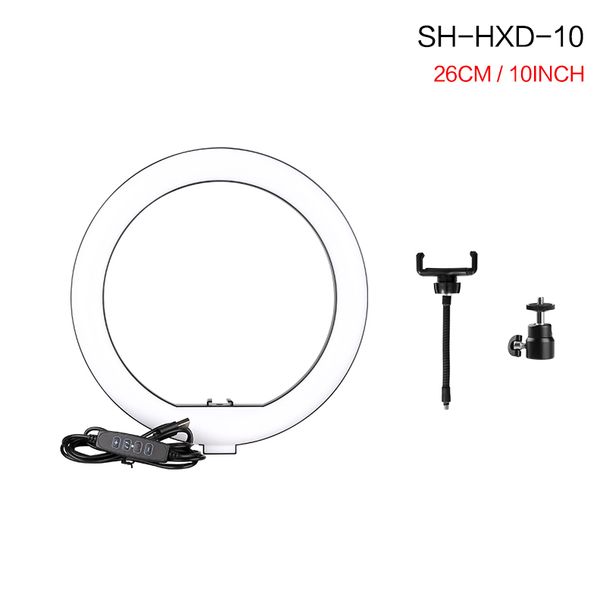 10inch Mini Selfie LED Video Ring Light Lamp With Table Tripod For YouTube Phone Live Photo Photography Studio_voghion.com