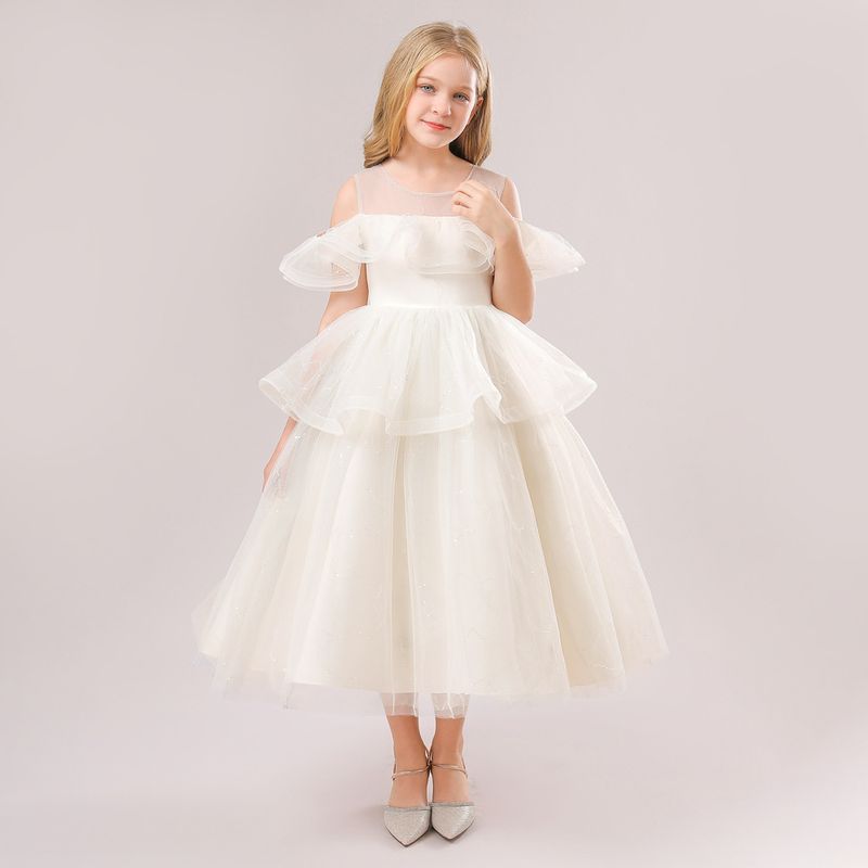 Mother & Kids flower girl dress new model girl catwalk fluffy tulle evening dress little host piano performance costume princess dress_voghion.com
