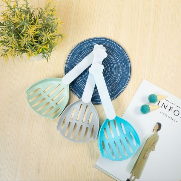 per la pulizia della toilette, manico lungo, foro largo, paletta per lettiera per gatti in tofu_voghion.com