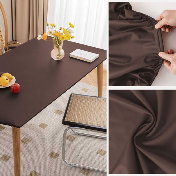 Nappe en PVC de qualité supérieure – Antidérapante et résistante aux rayures, nappe rectangulaire moderne et minimaliste pour salle à manger/bureau (12 couleurs, 13 tailles)_voghion.com
