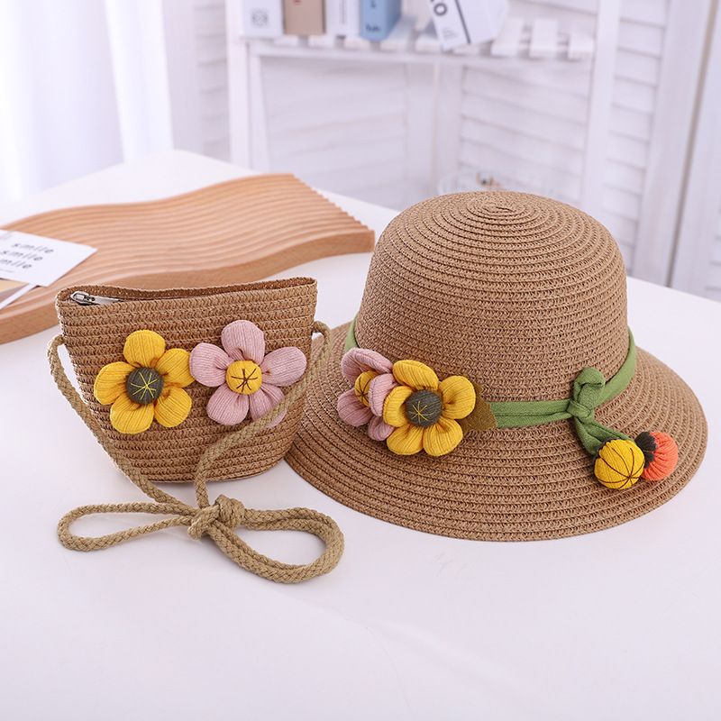 Summer Daughter's Sunscreen Sunshade Foldable Parent Child Grass Princess Beach Hat, Korean version Fisherman's Hat_voghion.com