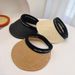 2024 summer new Japanese encrypted protection empty grass headband women's beach sun hat without top duckbill cap_voghion.com