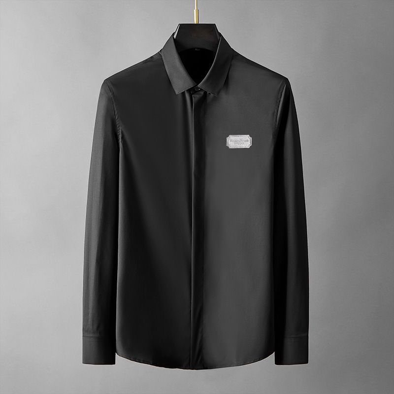 Men's Clothing Spring And Autumn Slim High End Cotton Long Sleeve Shirt Casual All Match Shirt_voghion.com