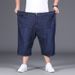 Men's Clothing Plus Size Summer Thin Fat Extra Large Denim Shorts Men Plus Size Elastic Loose 5 Points Pants Fat Guy Pants_voghion.com