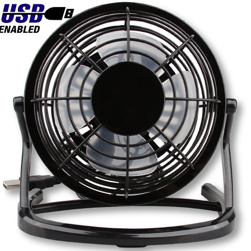 USB-Lüfter, leiser Schreibtischkühler für Laptop, Notebook, Desktop-PC, Büro, Sommerlüfter, 4 Flügel, drehbar, USB-Mini-Tischventilatoren, Steckdose_voghion.com