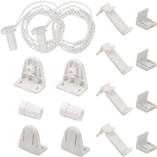 Møbler 17 mm mørklægningsgardiner, hvide/grå/gule, 100 % mørklægning, løftbare, gardiner uden stansning_voghion.com