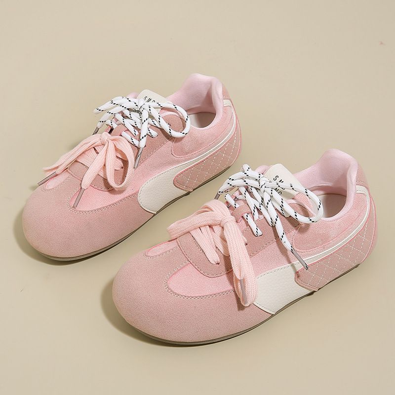 Ins Korean Version New Agan For Women 2025 Spring Student Sports Running Casual Thick Sole German Training Shoes LDS01_voghion.com